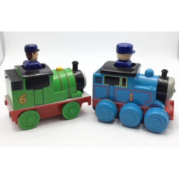 2 Tomy Push Down N Go Thomas the Tank and Percy Train Engine Lot Vintage 2004 - Picture 7 of 11